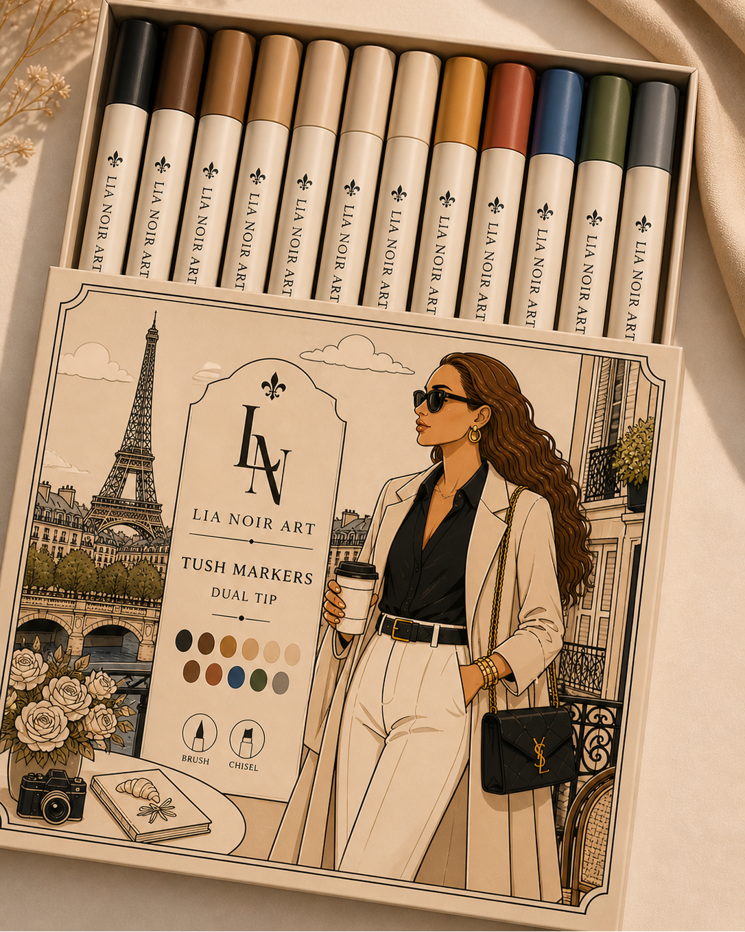 Lia Noir Markers dual tip