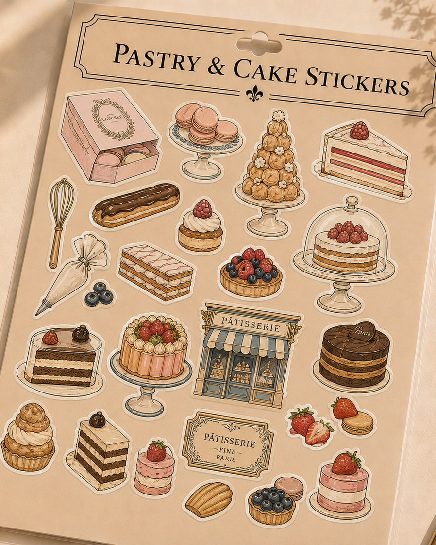 Home, Kitchen & Pâtisserie Sticker Set · 3 Sheets