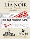 Lia Noir in Dubai Coloring Pages Download - Send to your e-mail
