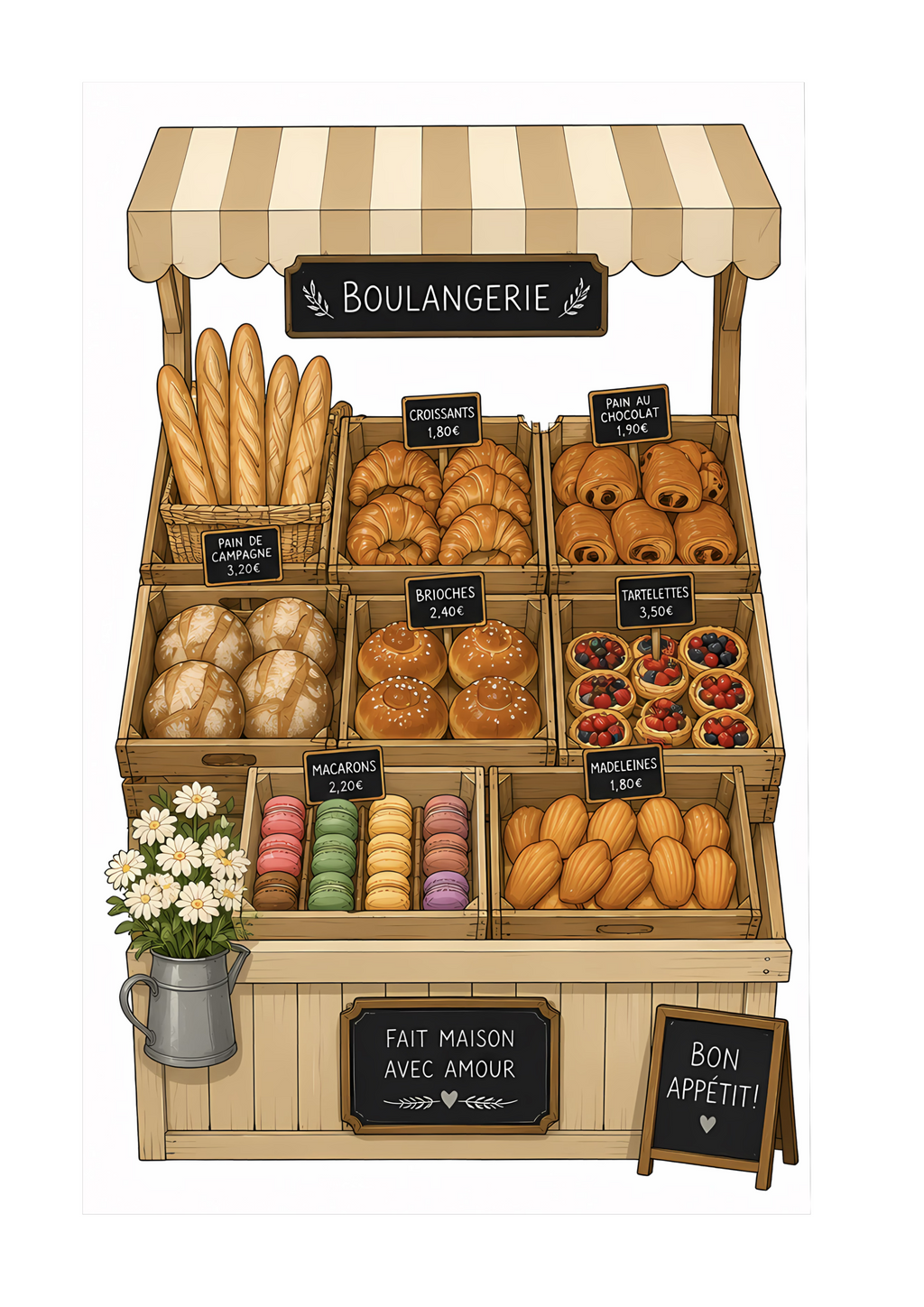 French Market Scene - Lia Noir Paper Doll