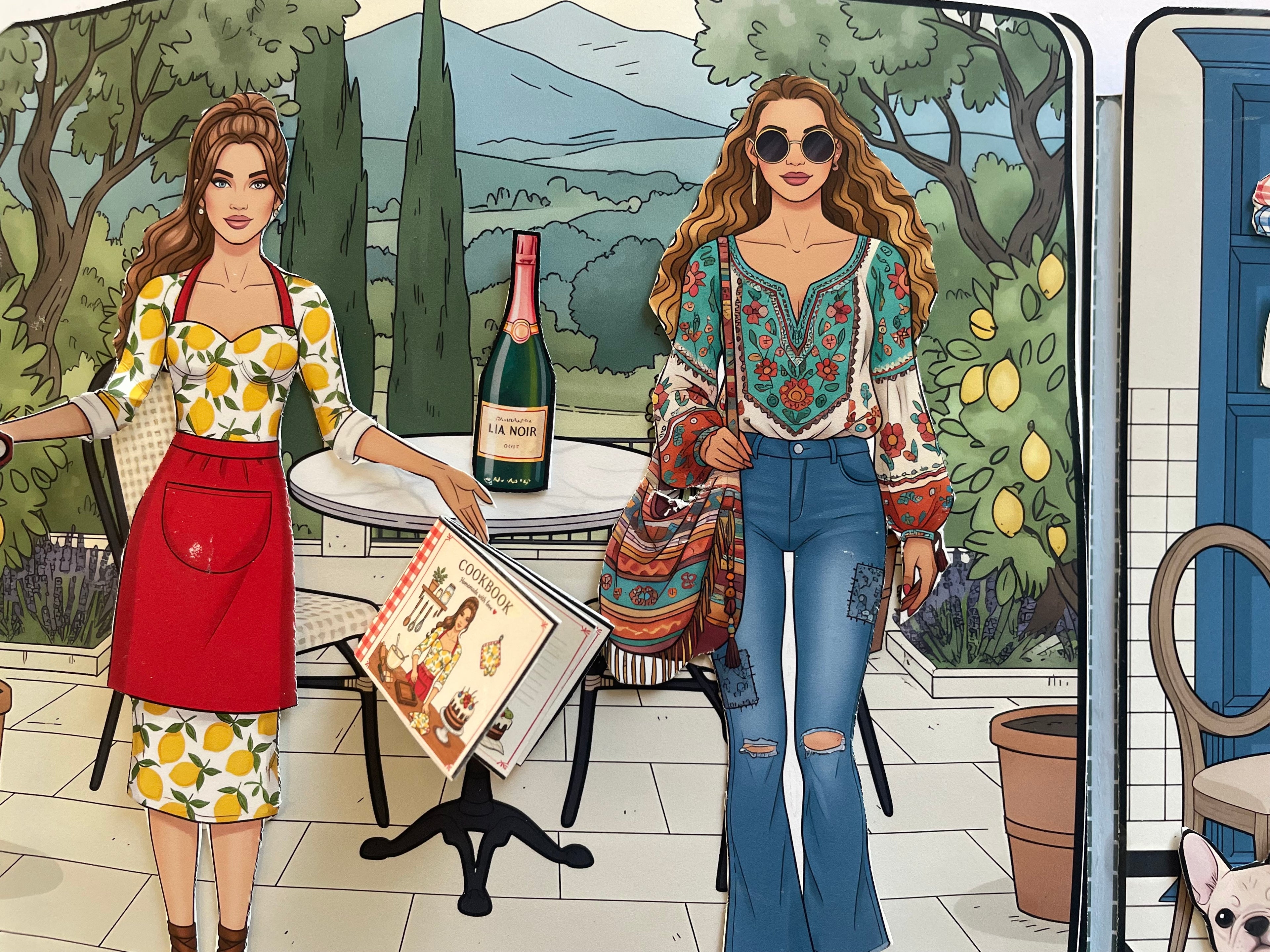 Lia Noir in Provence – Printable Paper Doll Quiet Book