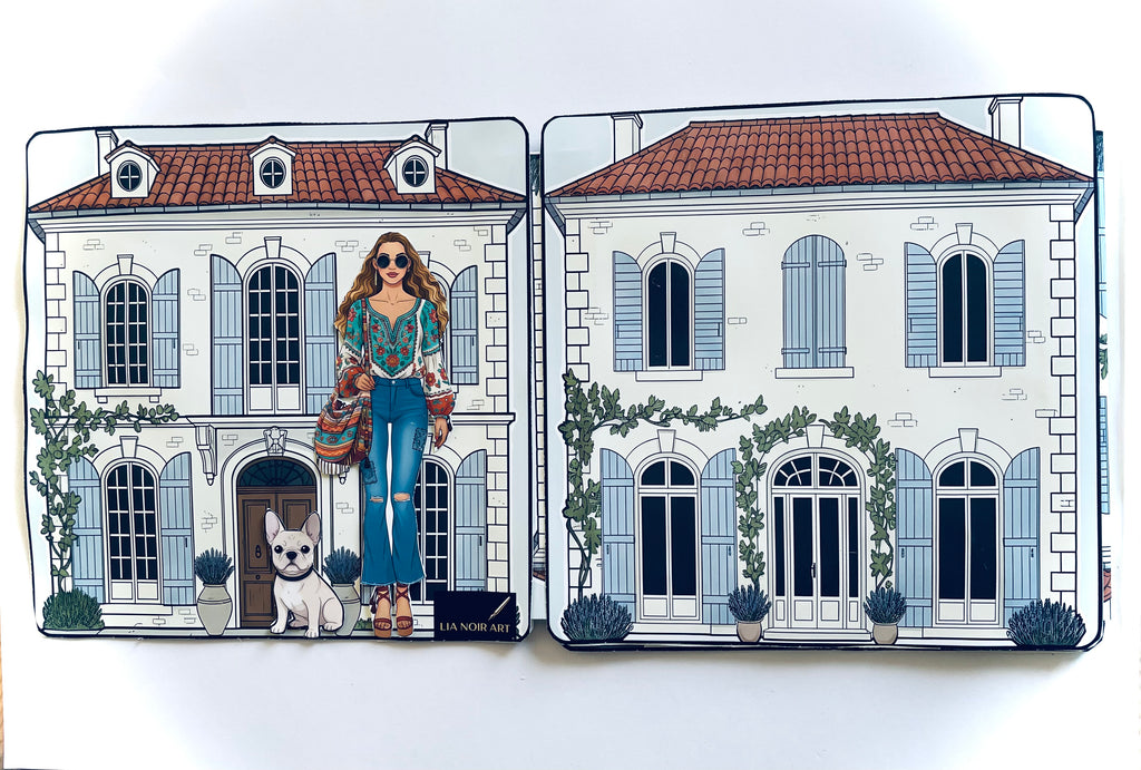 Lia Noir in Provence – Printable Paper Doll Quiet Book