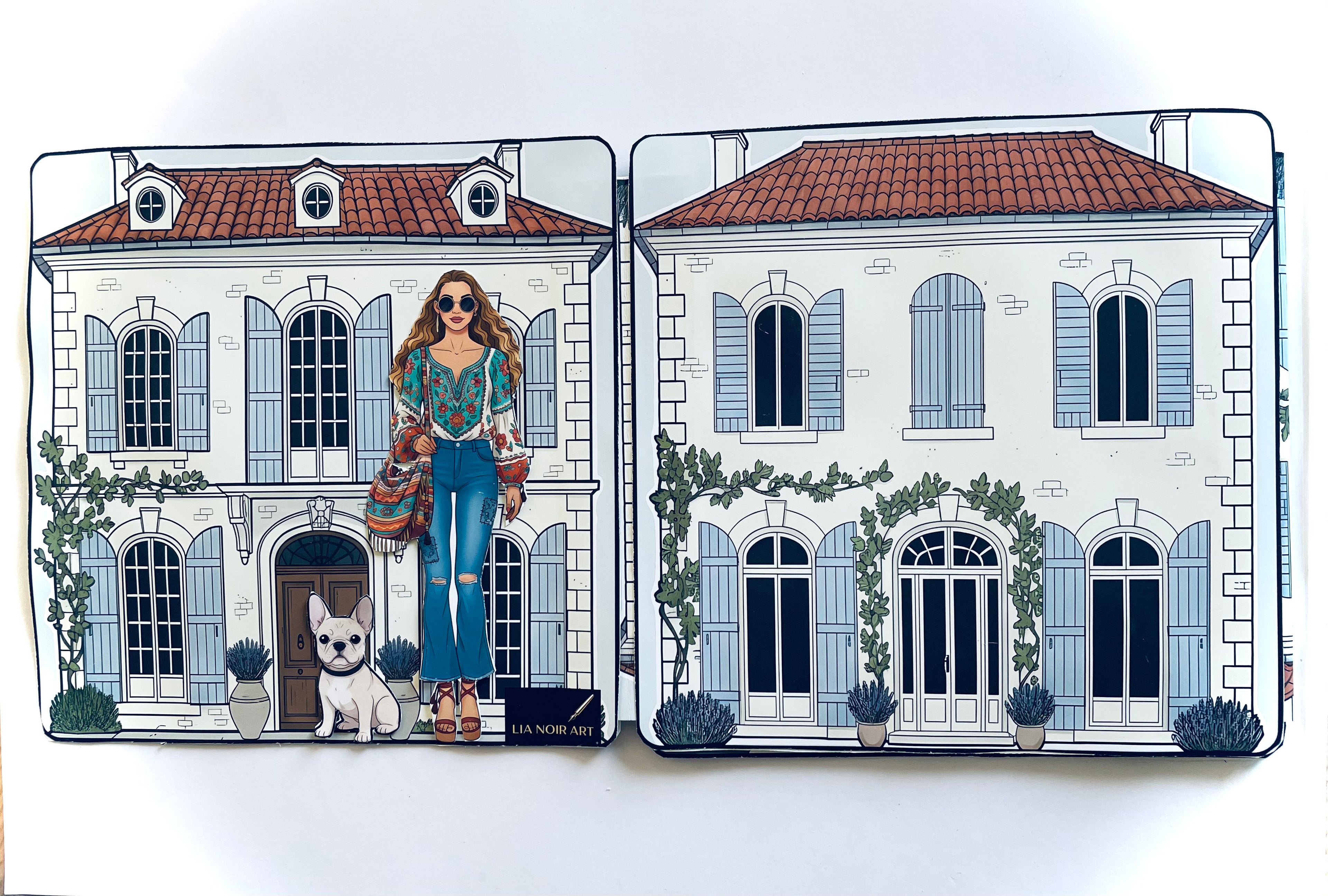 Lia Noir in Provence – Printable Paper Doll Quiet Book