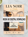 Lia Noir in Dubai  17 Coloring Pages - Digital Download - PDF File